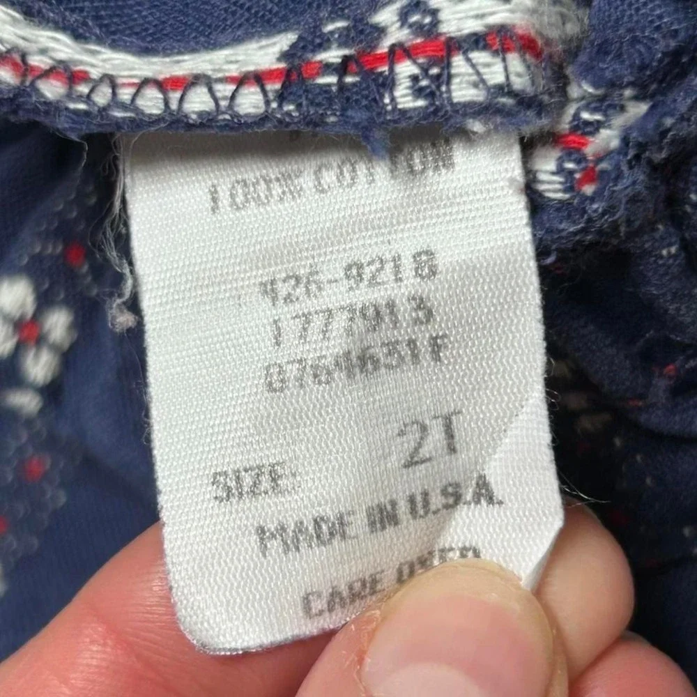 Vintage Oshkosh Red white and blue floral bubble pants matching turtleneck USA‎
